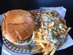 Laura's burger and poutine
